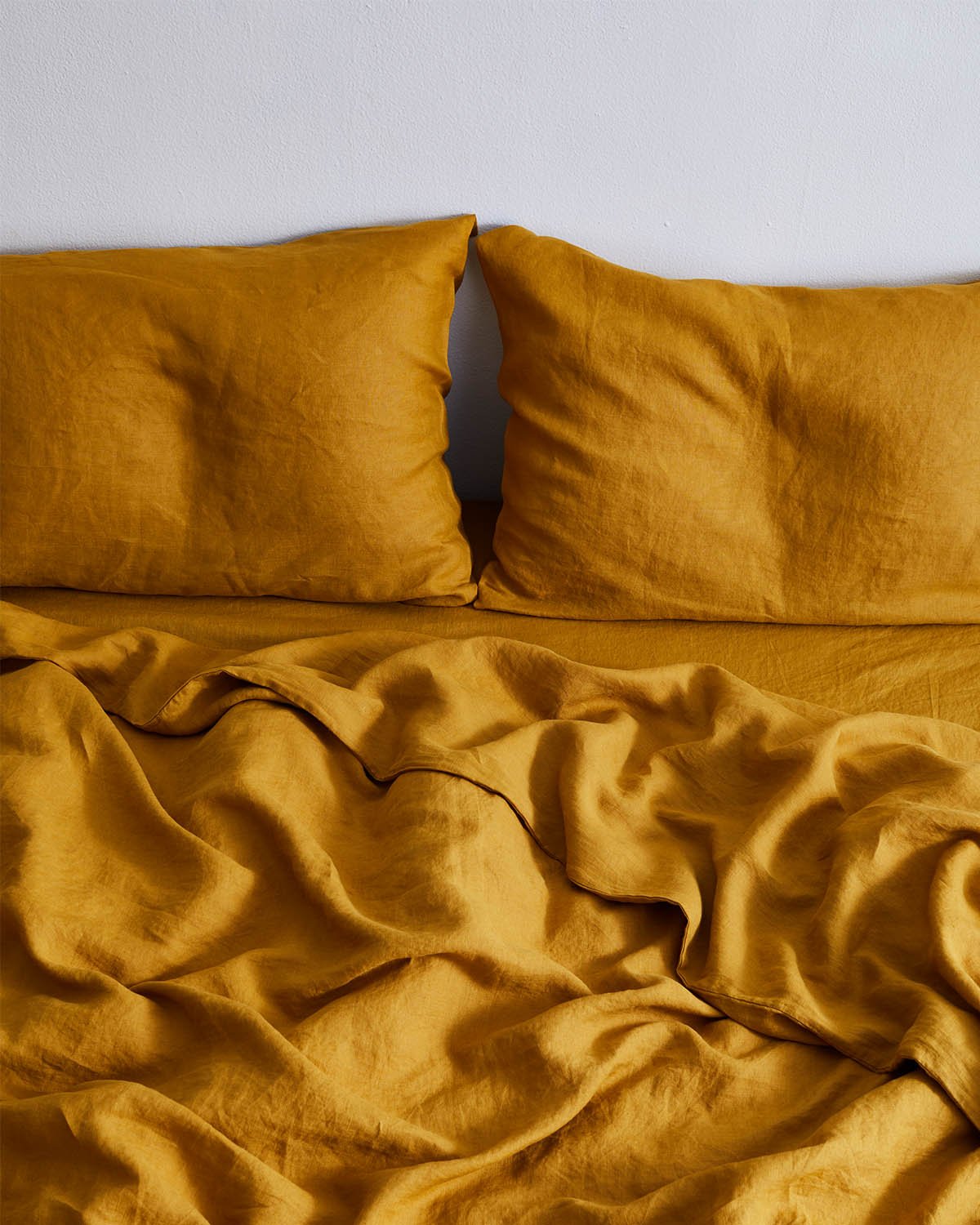 Turmeric 100% Flax Linen Pillowcases (Set of Two)